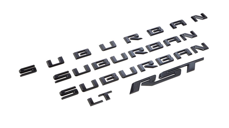 Emblema Suburban en negro