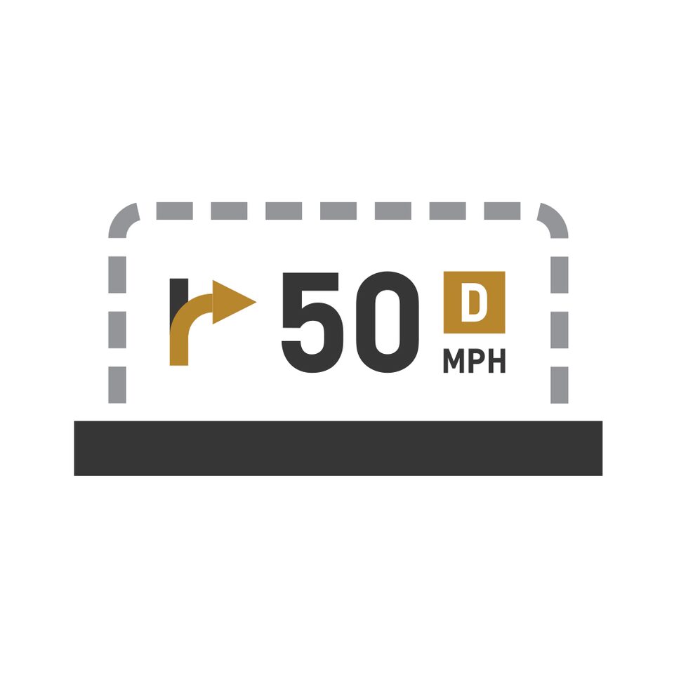 Ícono de headup display