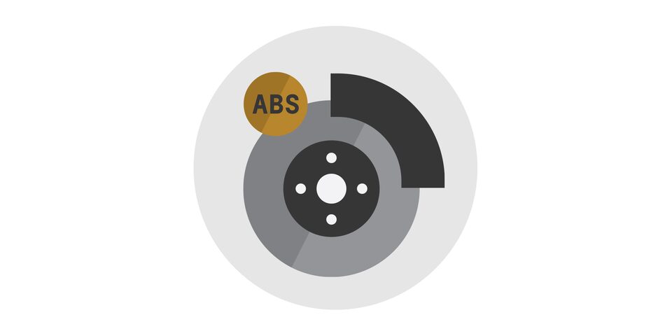 ícono de sistema de frenos ABS/EBD