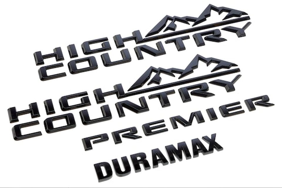 Emblemas High country, Duramax y premier es un accesorio exterior