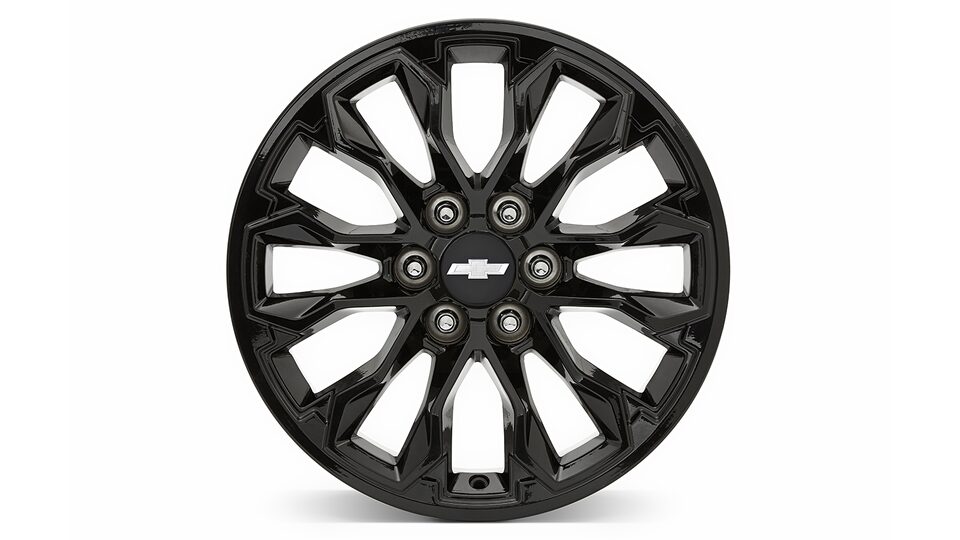 Rin de aluminio de 17 pulgadas color negro multi rayos