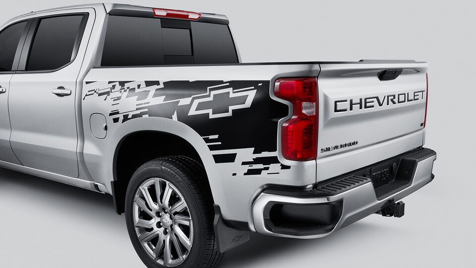 calcomanía lateral para caja con logo Chevrolet